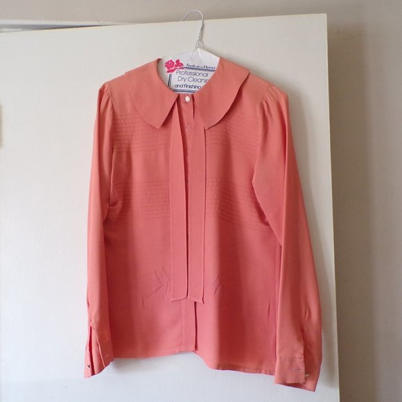 VINTAGE Cacharel Women's Peach Blouse - Picture 2 of 16